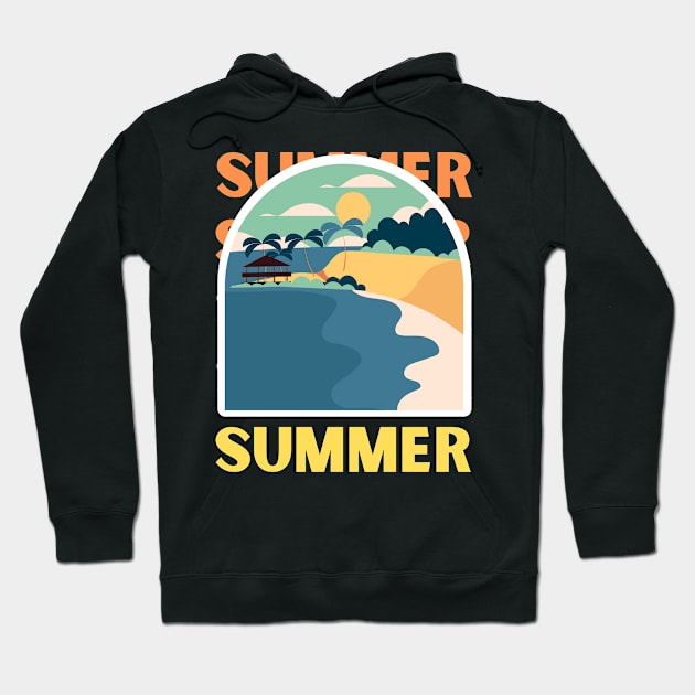 Hello summer sunset Beach summertime love ocean Hoodie by BoogieCreates